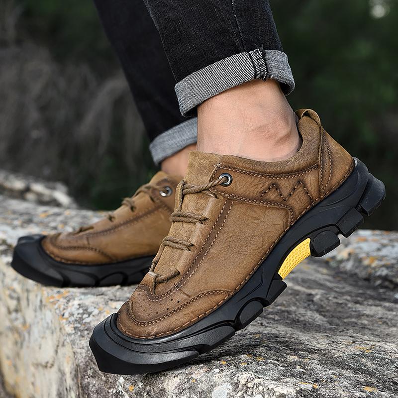 Shoes for Men Genuine Leather Casual Shoes Lace Up Oxfords Pring Autumn Hiking Sneakers Outdoor Mens Shoes Zapatos De Hombre