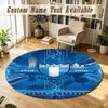 Round Rug Custom NameMalmö FF Pattern Non Slip Carpet Home Floor Decor