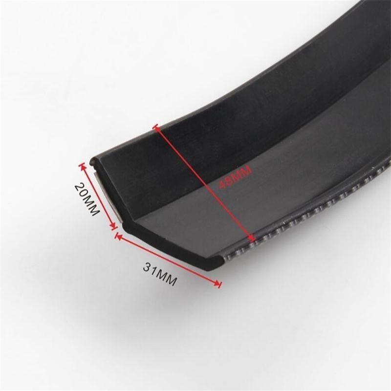 Auto Lip Splitter Protector Universal Carbon Fiber Front Bumper Gummi Lip Streifen Außen Form Auto Styling Körper