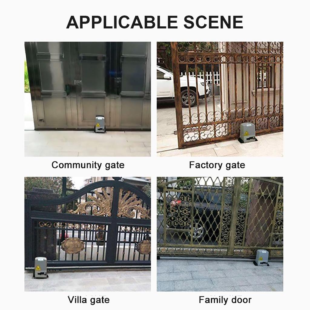 IP44 800-1600KGS 220VAC Sliding Gate Operator Opener of ACDC Motor As Door Closer Engine with Safety Sensor Wifi Controller Kit 370W