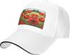 Red Poppy Flower Field Art Print Baseball Cap Polyester Unisex Adjustable Casual Outdoor Hat