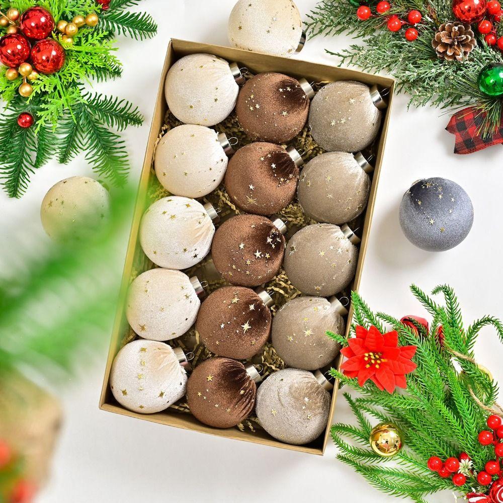 15Pcs Plastics Christmas Balls Pendant Christmas Decoration Pendants  Christmas Home Decoration