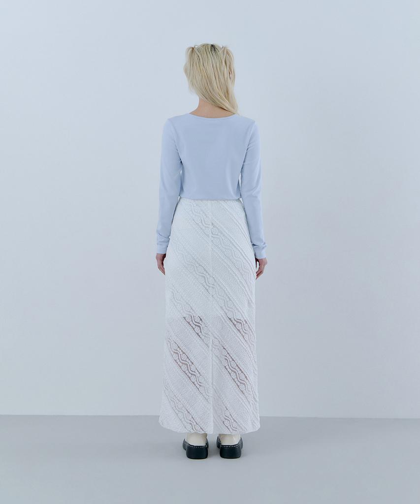 GUESS 1-Color Lace Long Skirt Oq2S5784