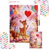 5D Diamond Painting Kit Bambi & Friends Heart Garden Home or Office Home Decor Art Diamond Painting Kit