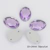 Round Multi-Faceted Acrylic Rhinestones with Double-Hole Flat-Back for Jewelry Accessories