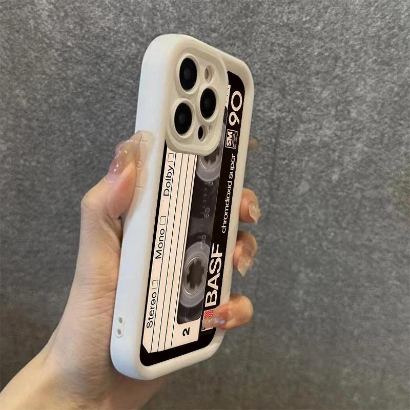 Lucky Tape Pattern Silicone Soft Phone Case For iPhone 16 15 14 13 12 11 Pro Max X XS XR 7 8 Plus 16E SE Shockproof Back Cover