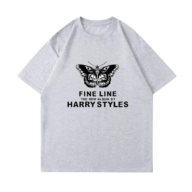 Harry Styles Womens Butterfly Printed Tshirt Summer Fashion Cotton Casual Top Womens Y2K Retro Street Tshirt Clothing Top