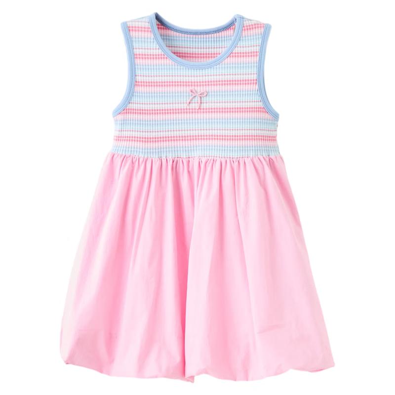 

ASK JUNIOR Girls Summer Striped Sleeveless Princess Dress 90