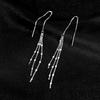 Banyan Tree S925 Silver Korean Tassel Earrings - Elegant Long Sequin Design for Women