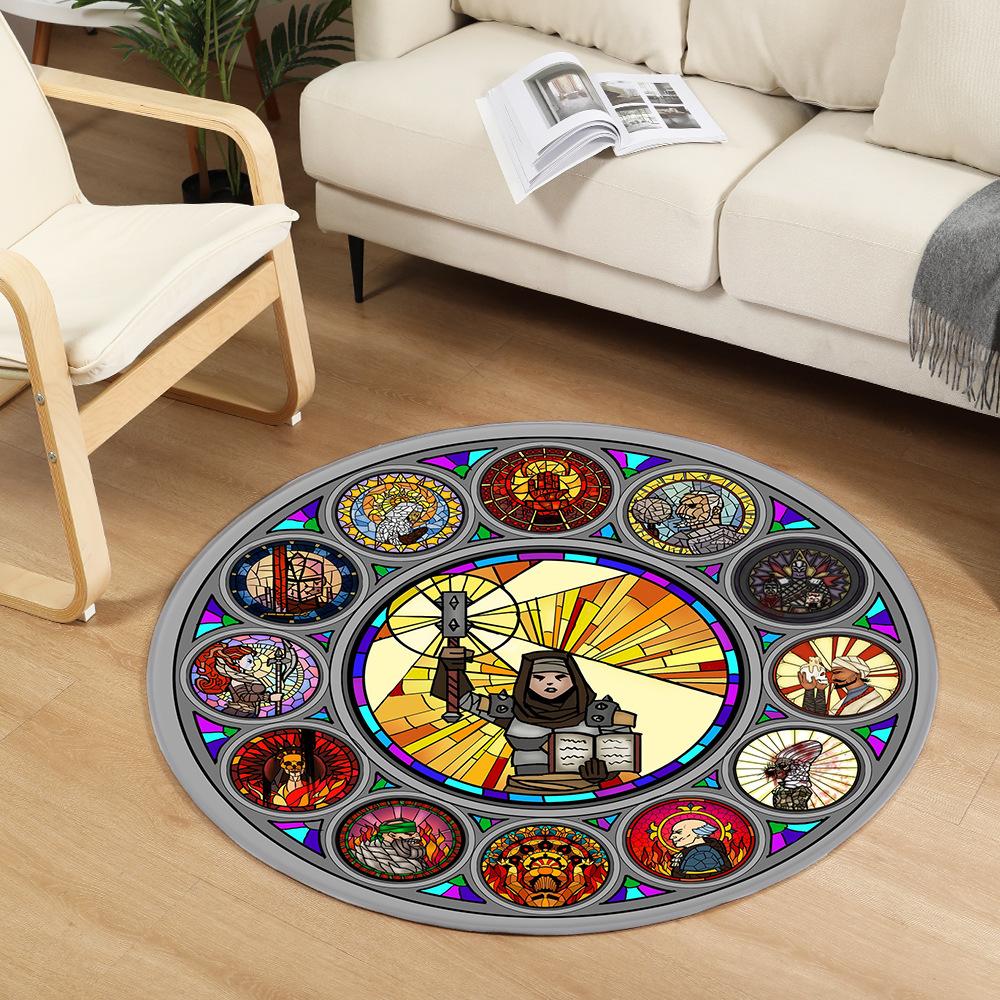 Bedroom Kids Play Floor Carpet Door Mat Modern Living Room Carpet Notre Dame Church Painted Round Room Carpet Chair Mat