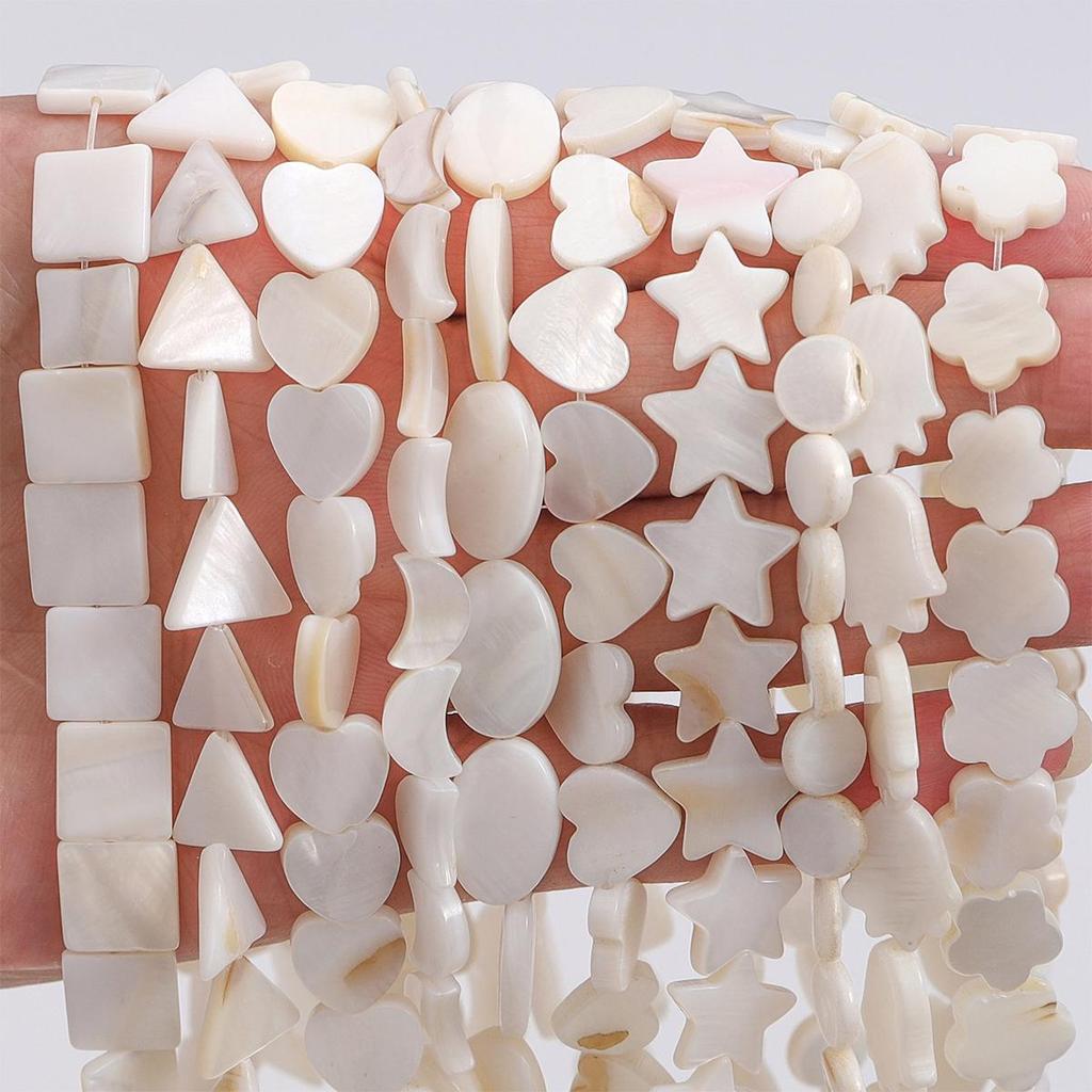 22-115Pcs Natural Freshwater Shellfish Geometry Beads For DIY Necklace Bracelet Earrings Jewelry Making