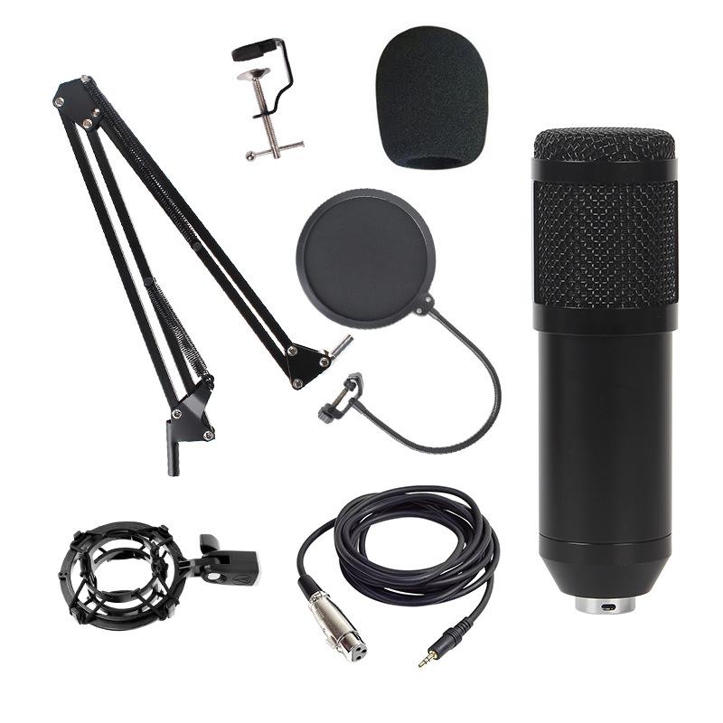 BM800 Condenser Microphone Set: Large Diaphragm, Streaming Stand, and Recording Equipment