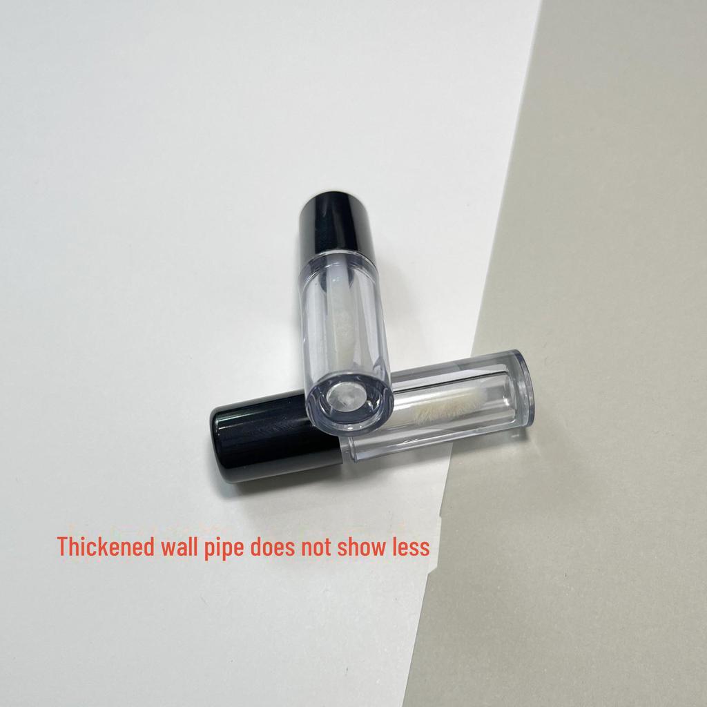 0,5 ml Przezroczysta Tubka Błyszczyka do Ust z Czarną Nakrętką - Opakowanie Kosmetyczne DIY