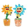 Tanzende Sonnenblume mit Saxophon 35cm Elektronisches Singendes Spielzeug 80 Lieder Schwingender Blumentopf