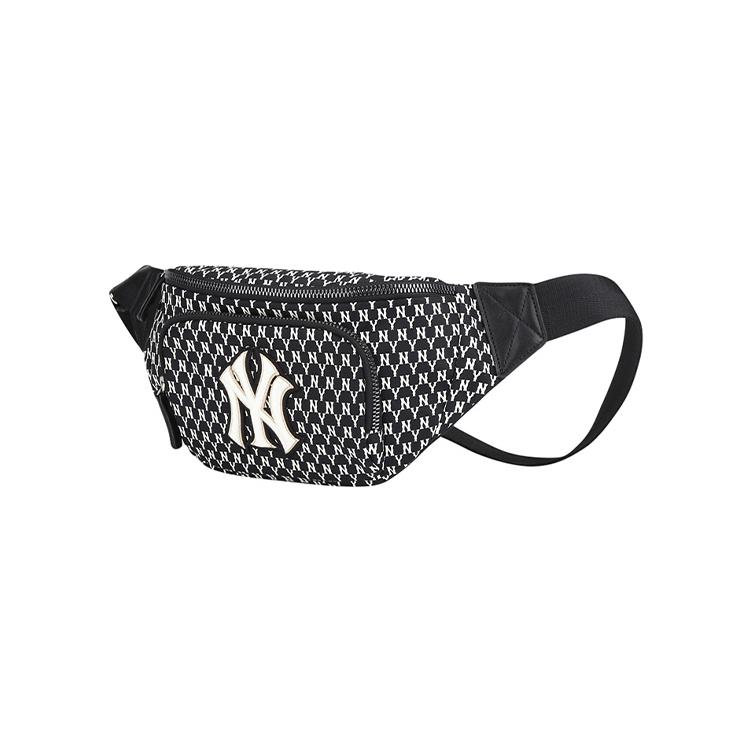 New MLB Monogram Collection Nylon Crossbody Bags Fanny Pack Regular Unisex Black 3AHSM051N-50BKS