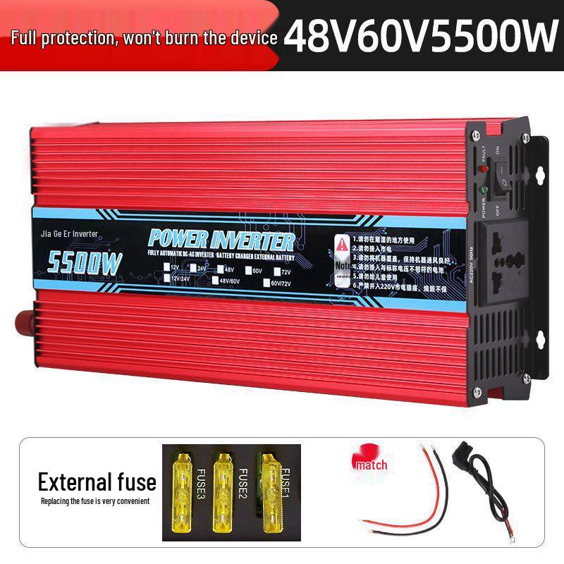 Universeller Hochleistungs-Wechselrichter 48V/60V/72V auf 220V für Elektrofahrrad-Akku und Food Truck
