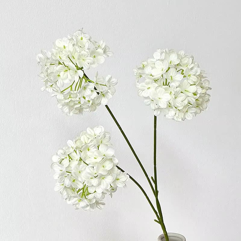 

Artificial Hydrangea Decorative Wedding Arrangement Flower Photography Props Flower Three Head Silk Flower Bouquet For Event