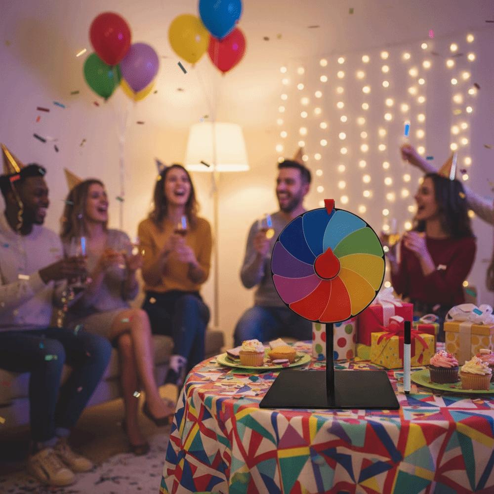 Spin Wheel Reusable Fortune Wheel Interactive Table Prize Turntable  Carnival Party