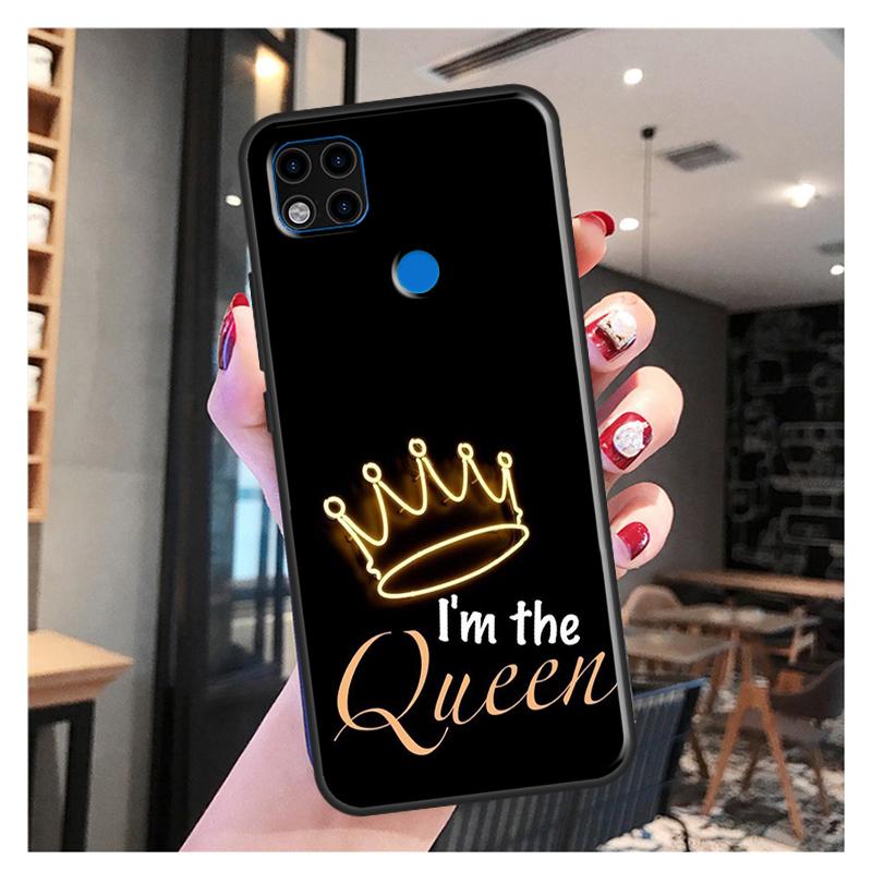 Niedliche König Königin Krone Weiche Hülle Für Xiaomi Redmi Note 11 Pro Note 10 Pro Note 9 Pro 10S 9S 8T 9A 9C 9T Hülle