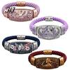 Leichtes Blumen-Armband Walk in Faith Geflochtenes Armband für Damen, Friedensvogel Geschenk Ehefrau Mutter Emaille-Armband, Inspirierendes Christliches Religiöses