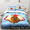 Cartoon Grizzy N Lemmings Bedding Set Duvet Cover Bed Set Quilt Cover Pillowcase Comforter king Queen Size Boys Adult029