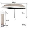 Lightweight Mini Umbrella with 50cm x Mocha Umbe+ Light-Blocking Patchwork, 5R, 503A-50M