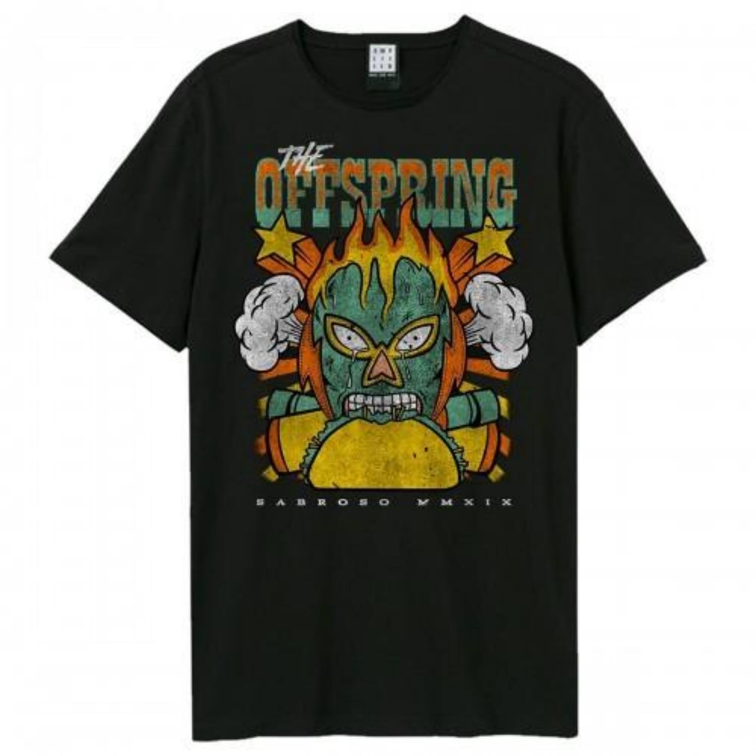 Amplified Unisex Adult Sabroso Flame The Offspring T-Shirt S