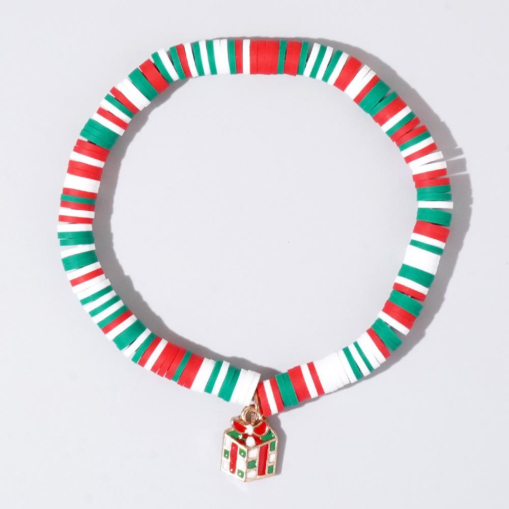 Women's Handmade Colorful Polymer Clay & Copper Bead Bracelet Set - Christmas Gift