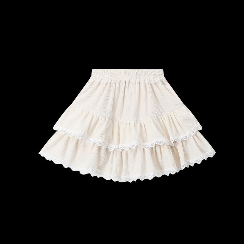 Girls' Korean Style Tiered Ruffle Skirt