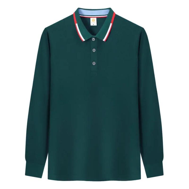 Plus Size Polo Shirt Men Women Long Sleeve T Shirts Classic Stripe Collar Autumn Fashion Brand Casual Business Top Streetwear