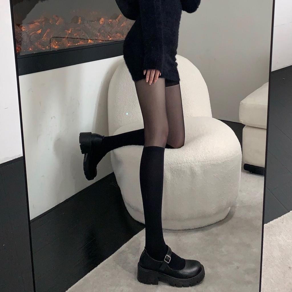 Strumpfhose für Damen, Patchwork, durchsichtig, weiß, hohe Strümpfe, Strumpfhose, Damen, Strumpfwaren, über dem Knie, gestreifte Strumpfhose