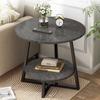 Small Coffee Table Sofa Side Double Layered Living Room Small Round Table Bedroom Simple Bedside Shelf Movable Home Balcony Small Table Ya713