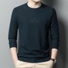 Koszulka z długim rękawem Męska koszulka bazowa Okrągły dekolt Top T-shirt Wiosna Młodzieżowy i w średnim wieku Casualowy T-shirt Waflowy Męski