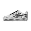 Court Vision Ultimate Custom, Gray Graffiti Abrasion Resistant Low Top Skateboard Shoes Men's Black White Gray HM9862-002(Team1105-)