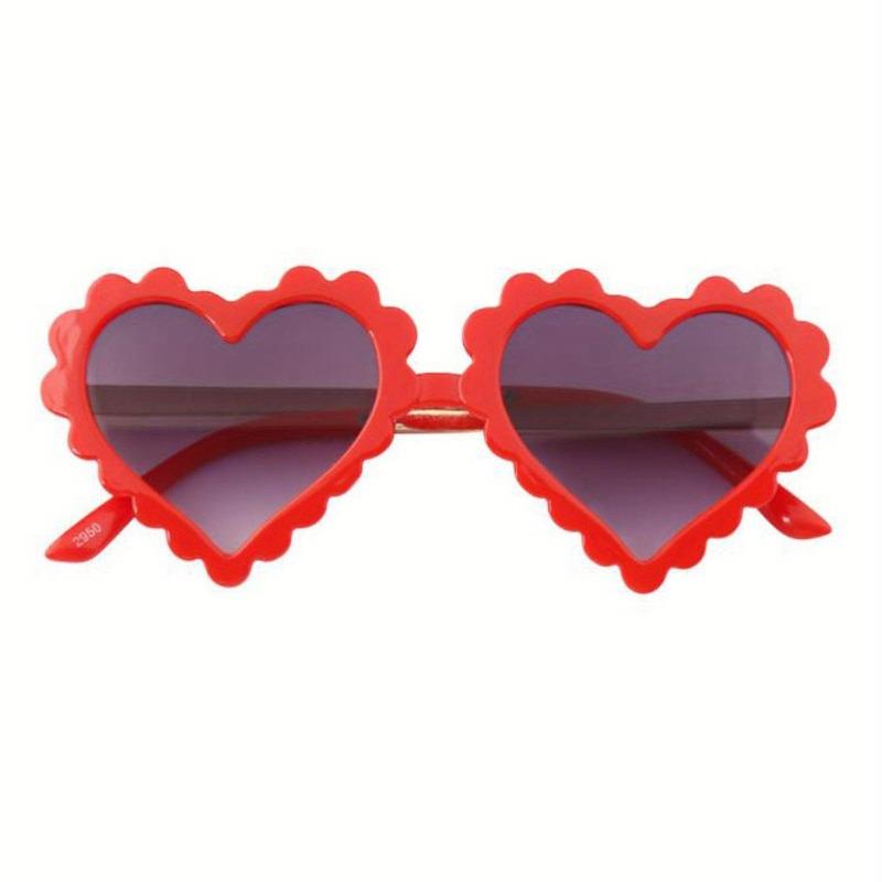 2pcs Ins Korean Children's Concave Shape All-match Love Sunglasses For Boys And Girls Anti-uv Glasses Internet Sunglasses