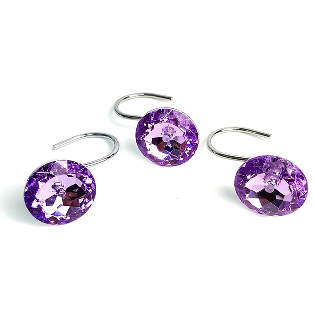 12pcs Window Drapery Rod Hook Ring Bath Bathroom Window Screen Hooks