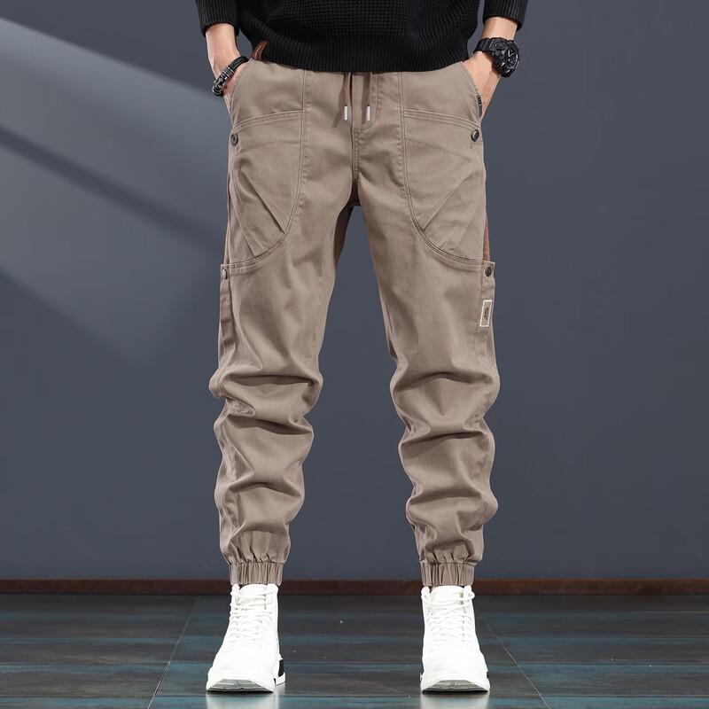 JIELEINUO Men s Loose Fit Cargo Joggers 3XL