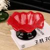 Creative Lily Drain Fruit Plate Ceramic Cute High Value Living Room Ornament High Foot Dried Fruit Snack Candy Plate