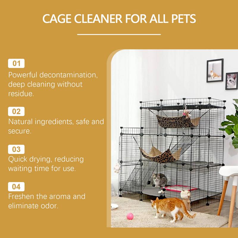 Pet Odor Eliminator 120ml Crate & Cage Cleaner Crate & Cage Cleaner Long Lasting Cage Cleaner Refreshing Pet Supplies For Pets