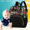 Maple Leaf Mommy Bag: Large Capacity, Multifunctional Backpack, Anti-Theft, Printed Nylon, for Moms, Baby Bottles, and Baby Essentials