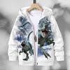 Boys 3D Animal Dinosaur Coat Long Sleeve Fall Winter Active Streetwear Cool Kids 3-12 Years