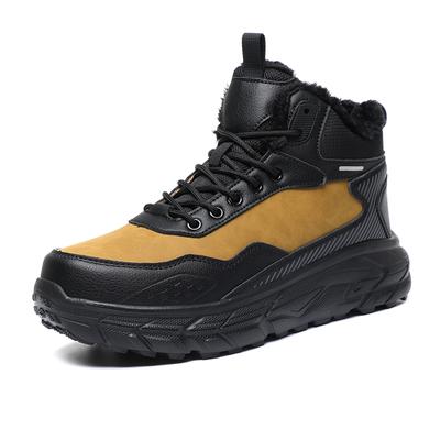 Mode 2024 Winter Damen Herren Stiefel Plüsch Leder Wasserdichte Sneaker Klettern Jagdschuhe Unisex Schnürung Outdoor Warme Wanderstiefel Mann