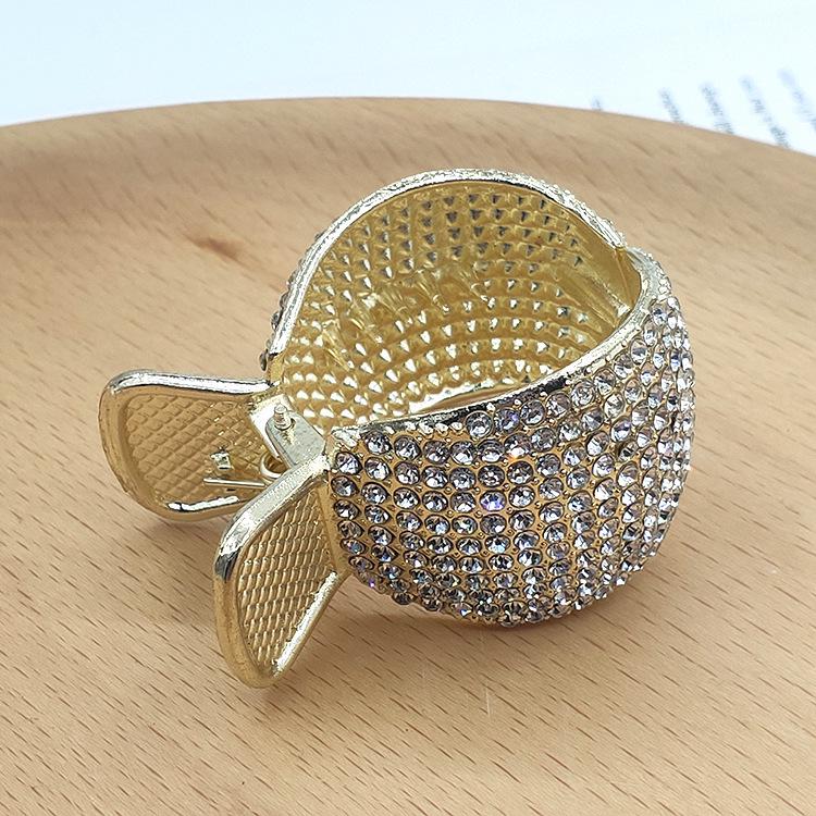 Luxury Alloy Rhinestone Hair Claw Clip for Women – Anti-Collapse Hold