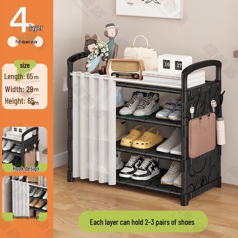 Sturdy Multi-Layer Dustproof Shoe Rack with Cover for Home and Dorm Entryways