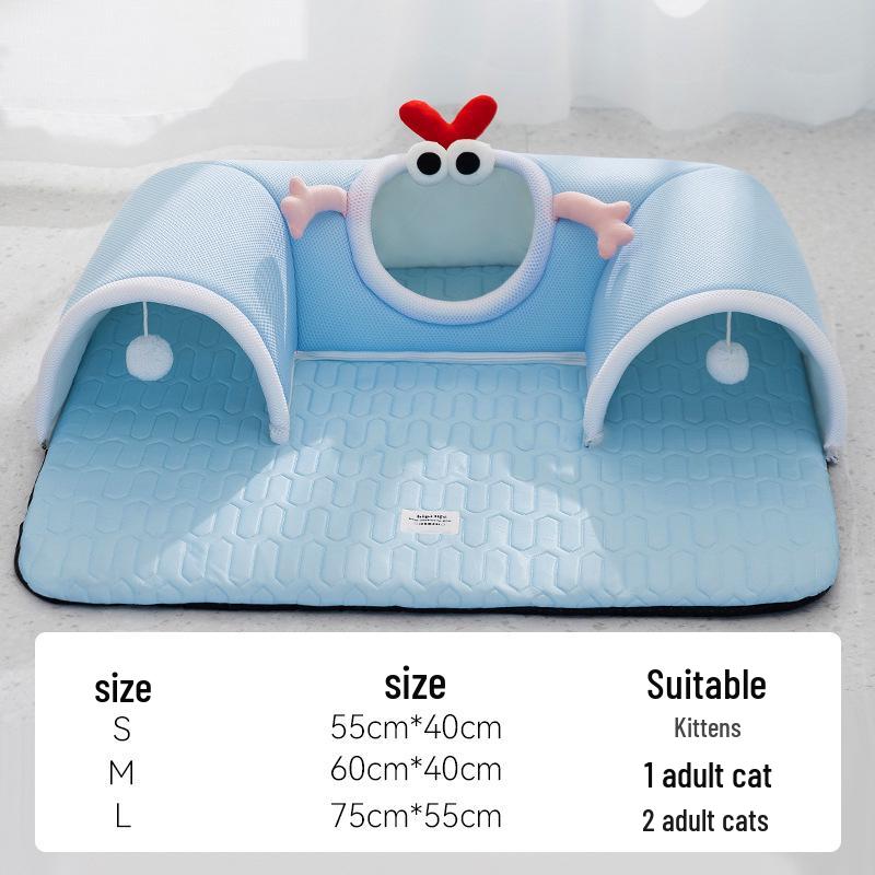 Breathable Spring/Summer Cat Tunnel & Bed Combo for Play and Relaxation