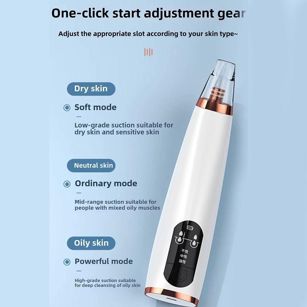 Facial Deep Face Beauty Equipment USB Rechargeable Blackhead Suction Vacuum  Beauty Equipment