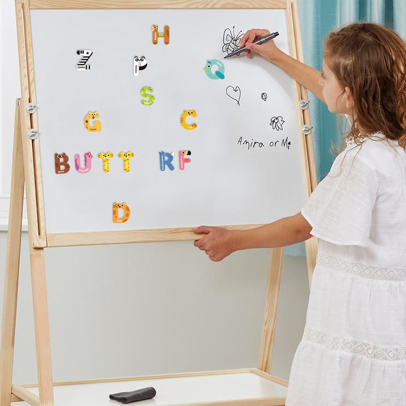 Magnetic Alphabet Letters 26 Letters Uppercase Magnets Colorful Educational Learning Tool Cute Animal Alphabet Magnets For