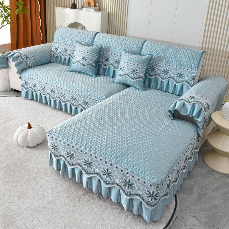 Plush Sofa Covers Four Seasons Sofa Towel Fabric Seat Cushion Backrest Towel Simple Modern Couch Cover Non-slip Sofa Bed Cover