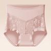 Big Size Ladies Spring and Summer Lace High Waist Belly Lift Hip Antibacterial Breathable Briefs