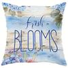 Blaues Wildblumenmuster Heimdeko Kissenbezug Schlafzimmer Wohnzimmer Sofa Dekor Polyester Kissenhülle Mit Reißverschluss